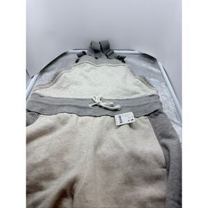 Brand New Free People Women's Size XS Heathered Gray Combo Overalls
